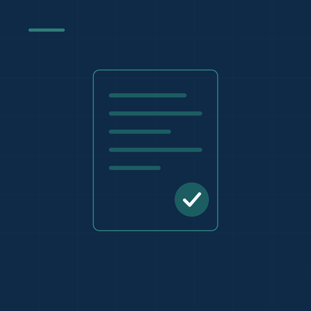 Abstract geometric graphic in Secvura navy and teal.